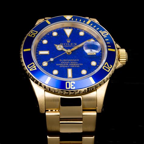 quadrante blu rolex oro|rolex sottomarino prezzo.